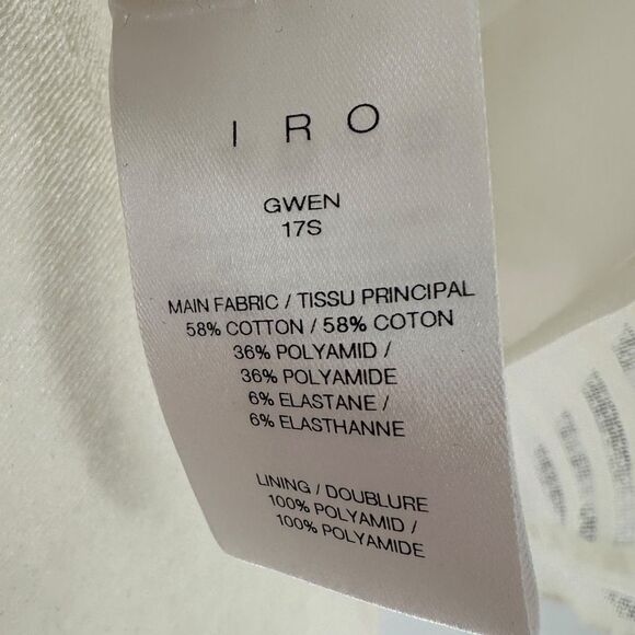 IRO Gwen A Line Bell Sleeves Flared Skirt V Neckline Mini Dress US‎ Size 4 FR 36 - Picture 10 of 11